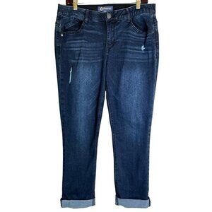 Democracy Women's Size 12 Cuffed Ankle Jeans Cuffed‎ Indigo "AB"solution